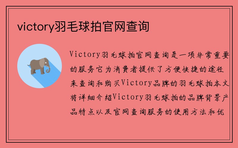 victory羽毛球拍官网查询