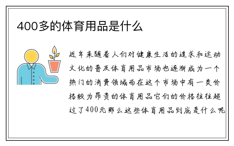 400多的体育用品是什么