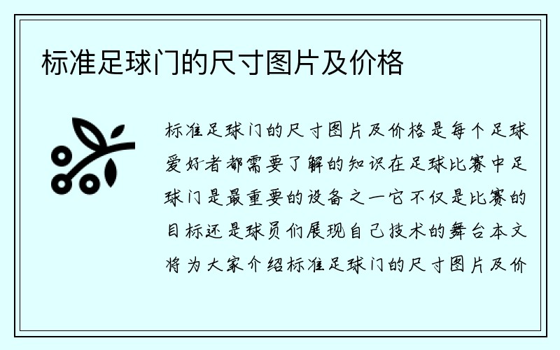 标准足球门的尺寸图片及价格